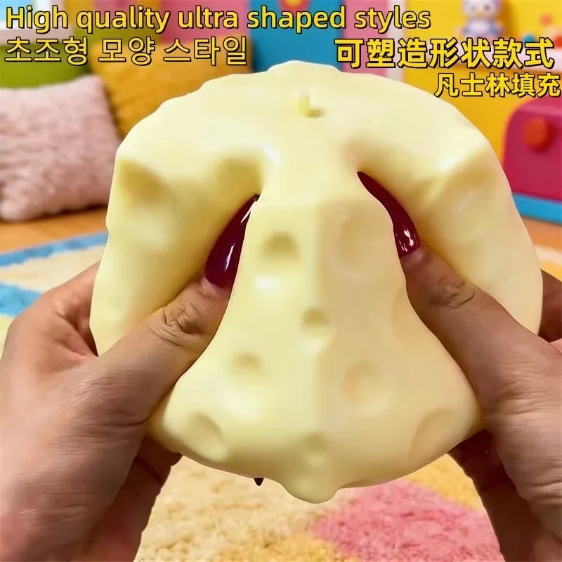 Squishy Cheese Block Fidget Toy