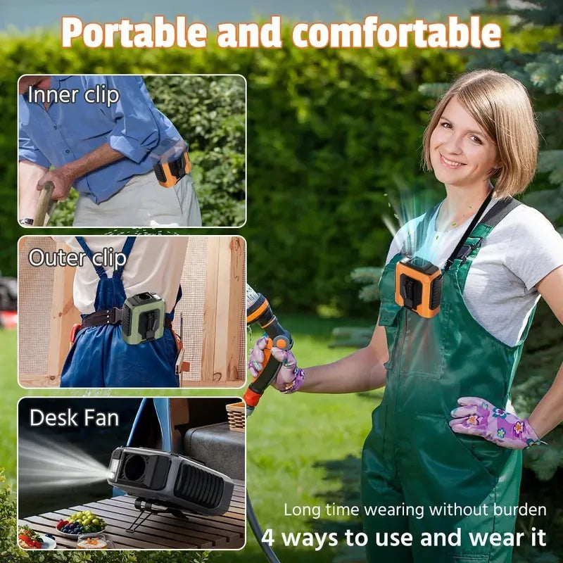 Portable Rechargeable Waist Fan
