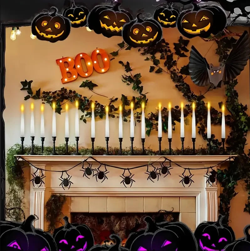 Floating LED Hanging Candles with Magic Wand Remote