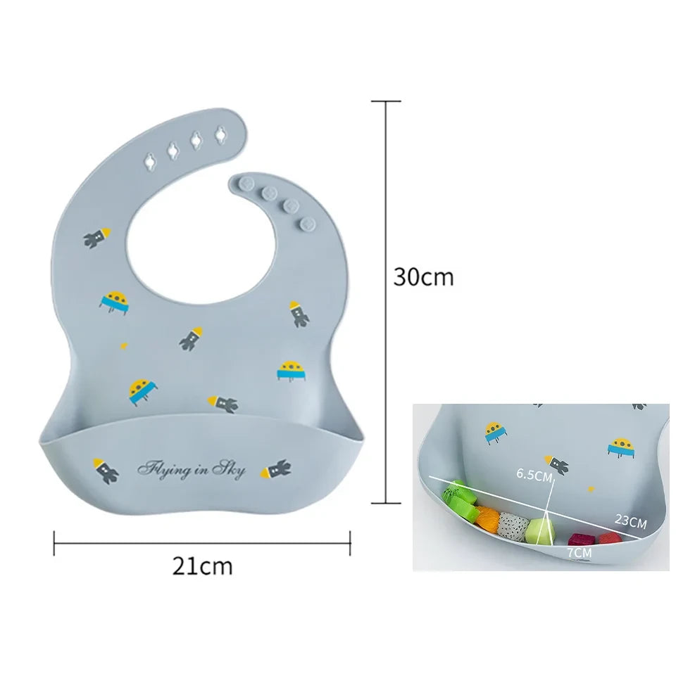 Silicone Waterproof Toddler Feeding Bib
