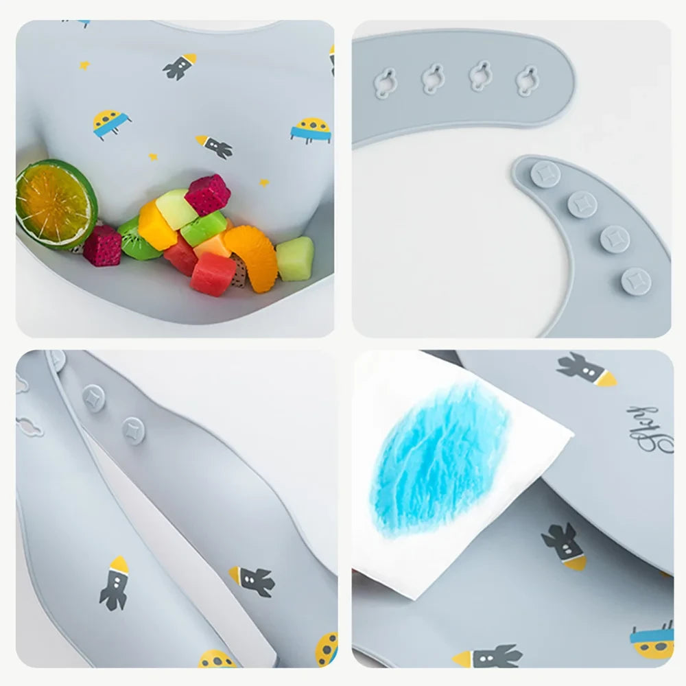 Silicone Waterproof Toddler Feeding Bib