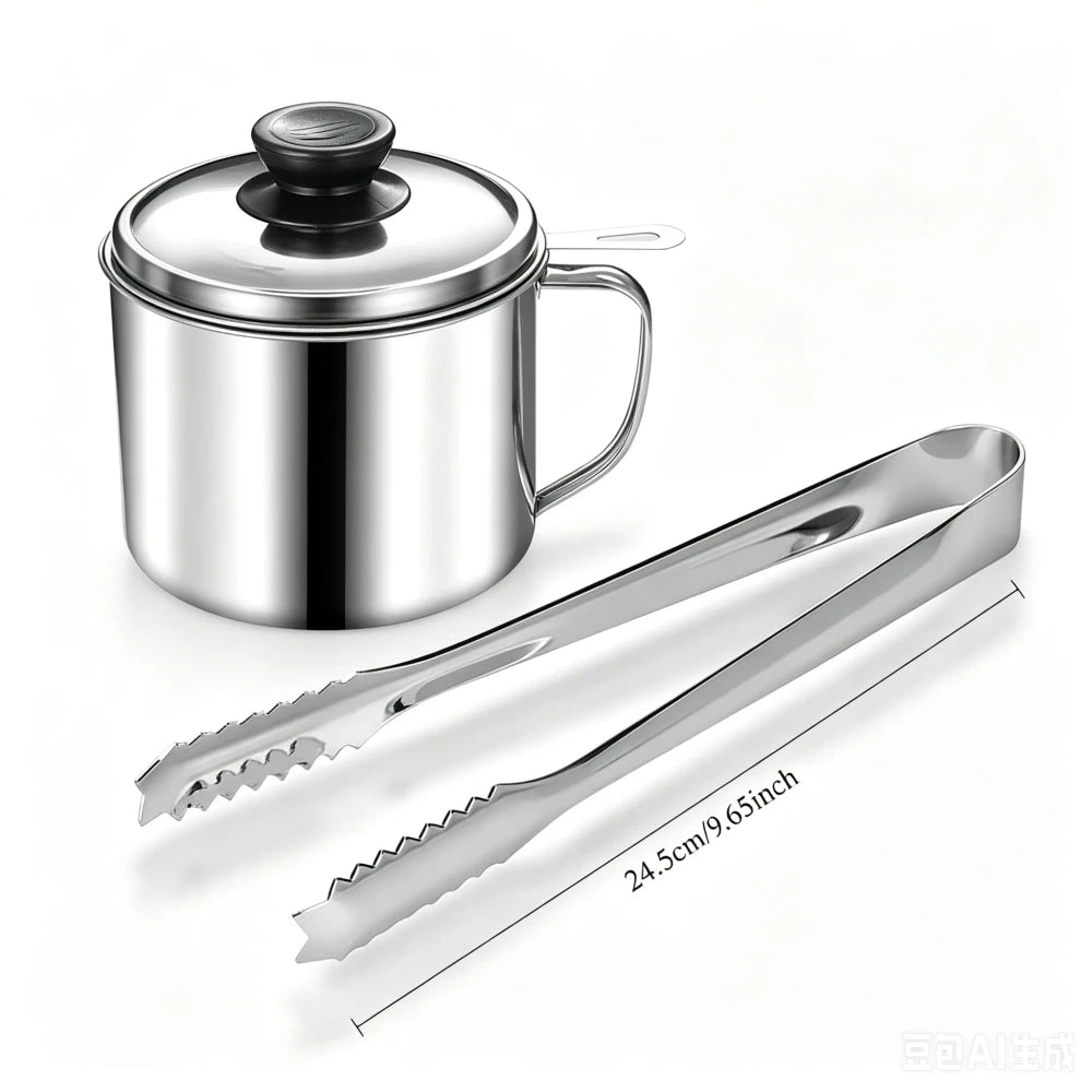 Stainless Steel Grease Container